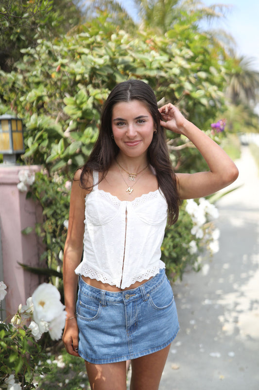 Everyday Eyelet Corset Top