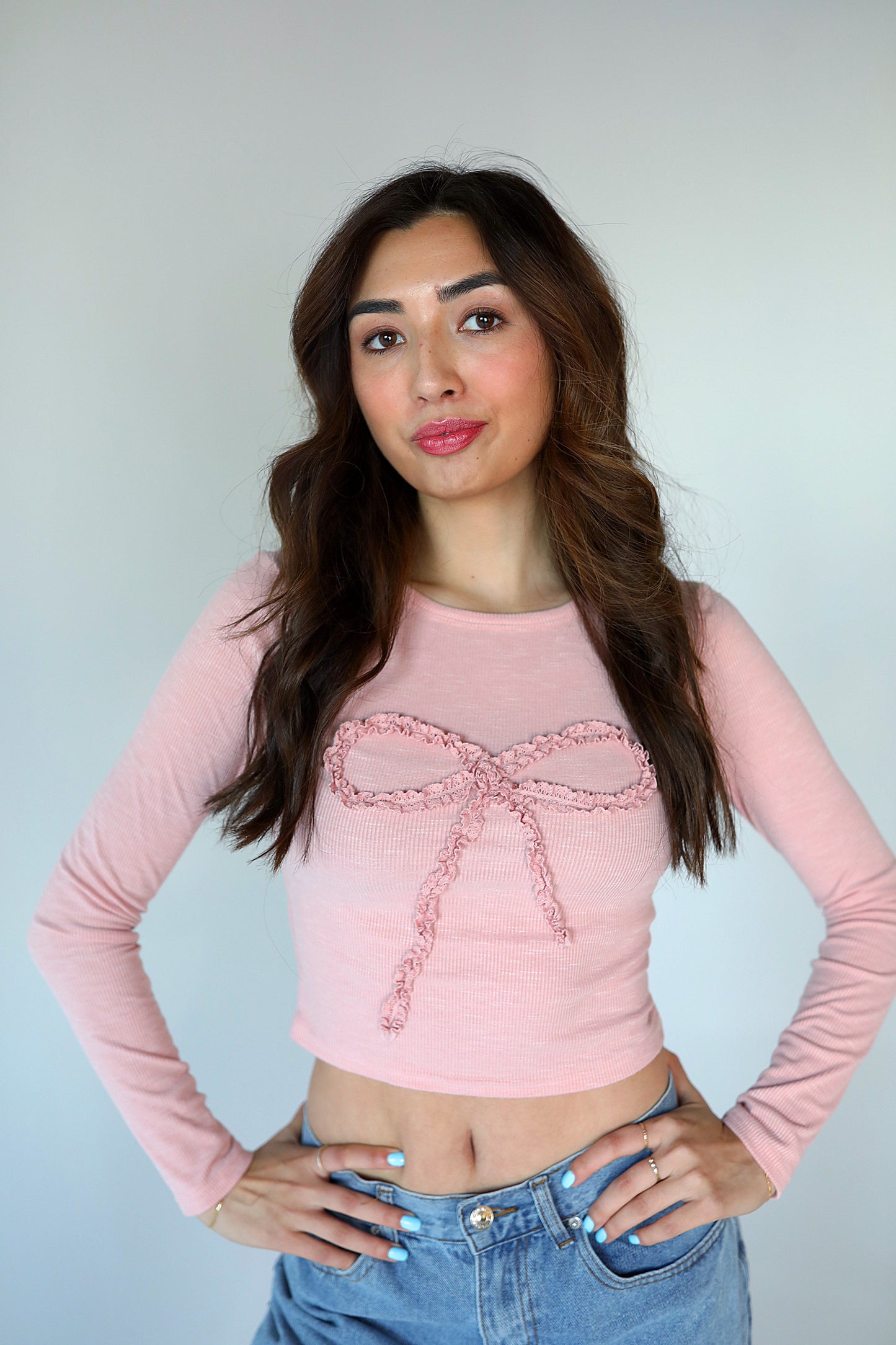 Little Bow Beep Long Sleeve Top